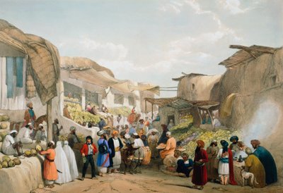 Bazaar at Kabul during the fruit season, First Anglo-Afghan War by James Atkinson