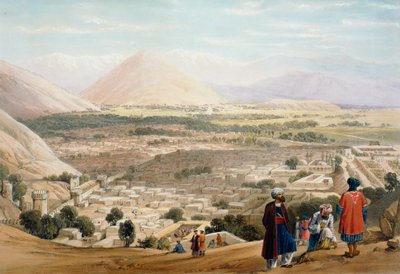 Kabul from the Citadel, Showing the Old Walled City, First Anglo-Afghan War 1838-1842 by James Atkinson