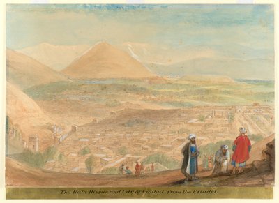The Bala Hissar and city of Kabul (Afghanistan) from the Citadel by James Atkinson
