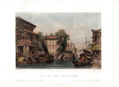 Scene on the Honan Canal, near Canton, China by James B. Allen