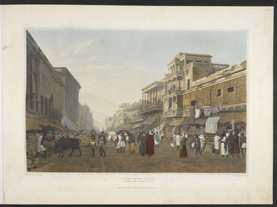 A view in the Bazaar, leading to the Chitpore Road, from 