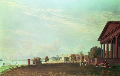 Barrackpore House, Calcutta (engraved by Robert Havell) by James Baillie Fraser