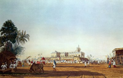 Lall Bazaar and the Portuguese Chapel, Calcutta by James Baillie Fraser