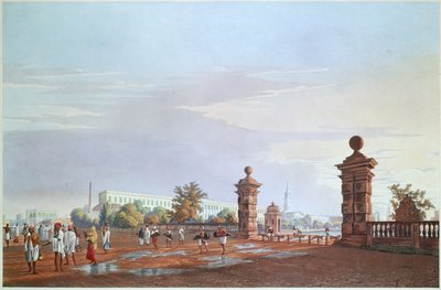 Tank Square from the West, Engraved by Robert Havell, Pub. 1824 by James Baillie after Fraser