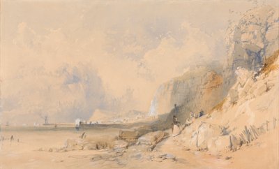 Figures on a Cliff Path near Dover by James Baker Pyne