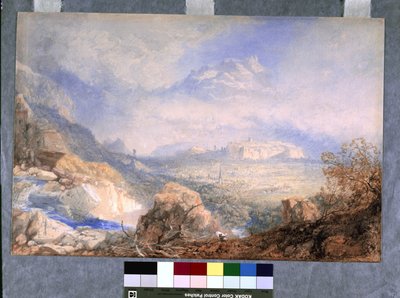 Valley Of The Rhone With The City And Citadel Of Sion, In Switzerland by James Baker Pyne