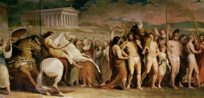 Crowning the Victors at Olympia: Detail of Central Panel Showing Diagoras by James Barry