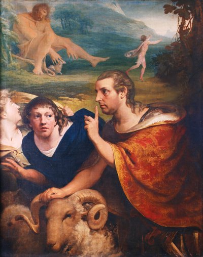 Portraits of James Barry and Edmund Burke in the Characters of Ulysses and His Companion Fleeing from the Cave of Polyphemus by James Barry