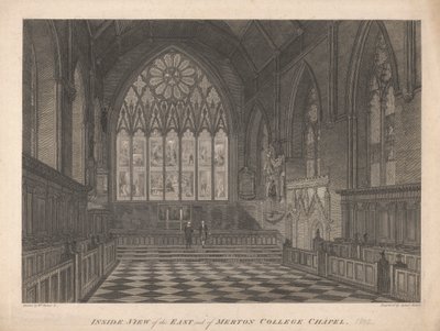 Inside View of the East End of Merton College Chapel by James Basire