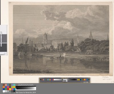 South View of Christ Church, etc., From the Meadows... by James Basire