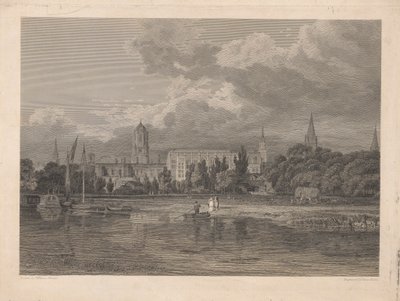 South View of Christ Church, etc. from the Meadows by James Basire