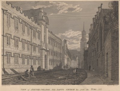 View of Exeter College, All Saints Church, from the Turl by James Basire