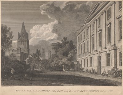 View of the Cathedral of Christ Church and Part of Corpus Christi College by James Basire