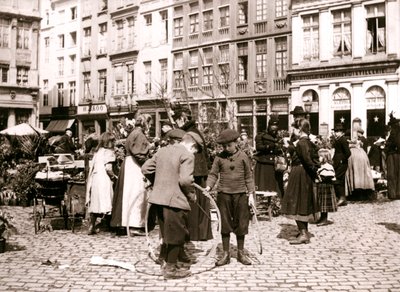 Boys with Hoops at a Market, Rotterdam by James Batkin