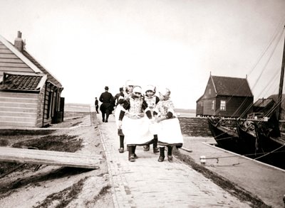 Children on Marken Island, Netherlands by James Batkin