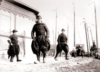 Men in traditional dress, Marken Island, Netherlands by James Batkin