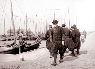 Men in traditional dress, Marken Island, Netherlands, 1898 by James Batkin