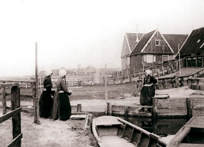 Women in traditional dress, Marken Island, Netherlands by James Batkin