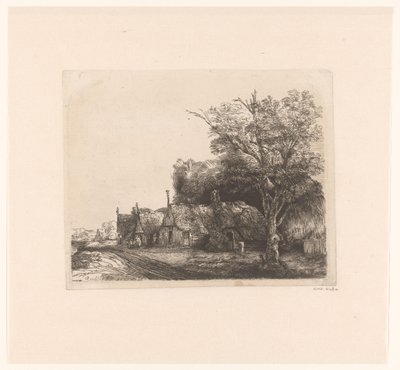 Landscape with Three Gabled Cottages Beside a Road by James Bretherton