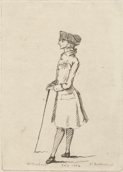 Study of a Man with Stick Wearing the Order of the Garter by James Bretherton