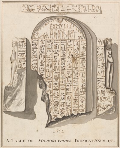 Table of Hieroglyphics Found at Axum by James Bruce