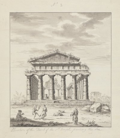Elevation of the Front of the First Temple Fronting the Sea by James Bruce