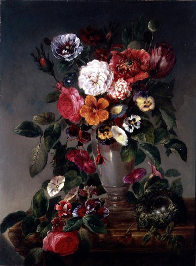Still Life of Various Flowers in an Urn by James Charles Ward