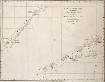 Chart of Discoveries Made in the South Pacific Ocean in His Majesty
