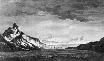 Landscape of Possession Bay on South Georgia island, illustration from Voyage towards South Pole, and Round World, by James Cook by James Cook