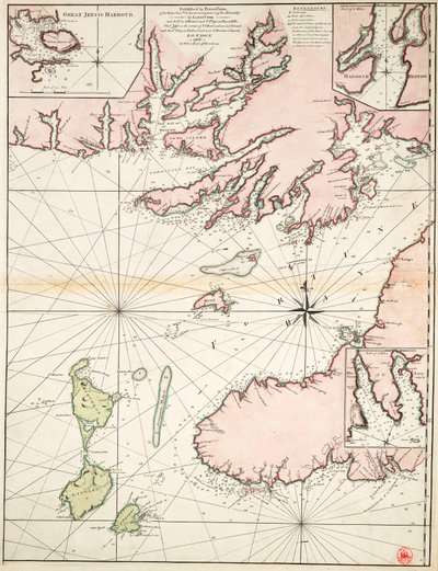 Part of South Coast of Newfoundland Including Fortune Bay by James Cook