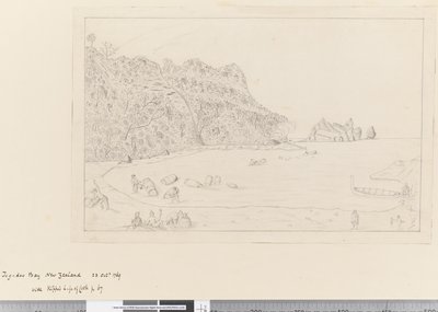 A View of the Watering Place Tegadoo Bay, New Zealand, 23 Oct 1769 by James Cook