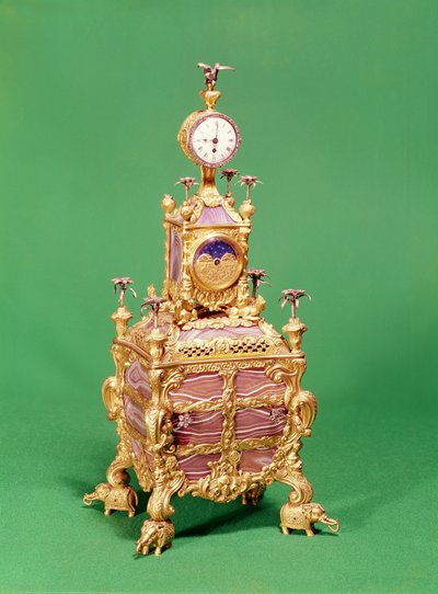 George III musical timepiece table clock, c.1766 by James Cox