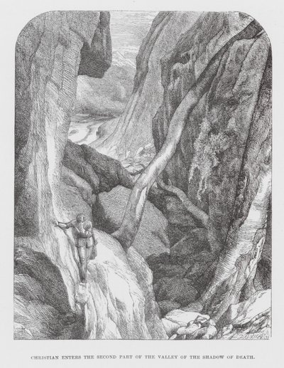 Christian Enters the Second Part of the Valley of the Shadow of Death by James Dawson Watson