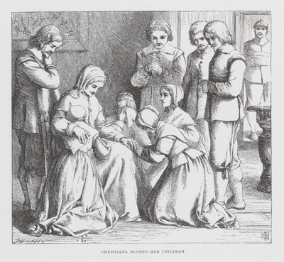 Christiana Blesses Her Children by James Dawson Watson