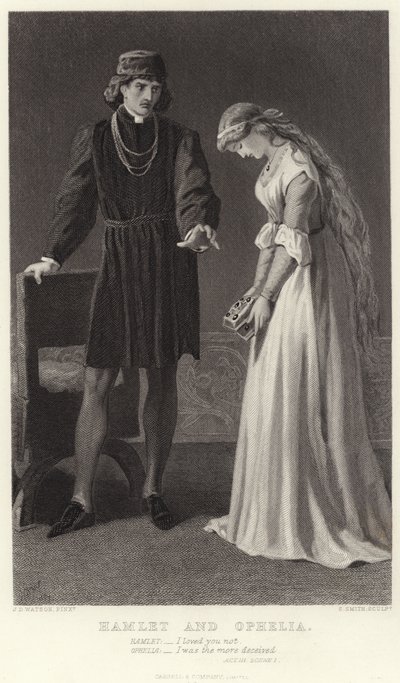 Hamlet and Ophelia, Act III, Scene I by James Dawson Watson