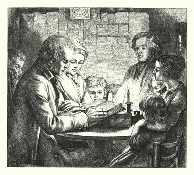 Scene in a Scottish Cottage by James Dawson Watson