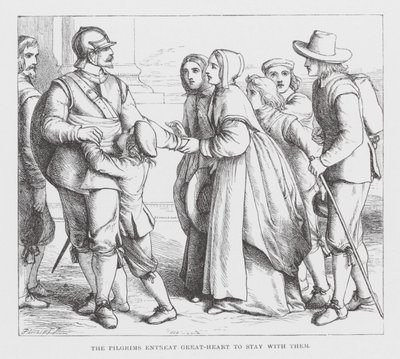 The Pilgrims Entreat Great-Heart to stay with them by James Dawson Watson