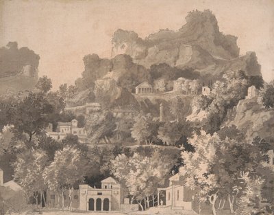 Rocky Landscape with Classical Buildings by James Deacon