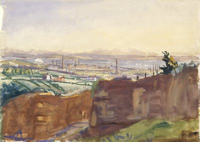 Llanelli from Furnace Quarry by James Dickson Innes