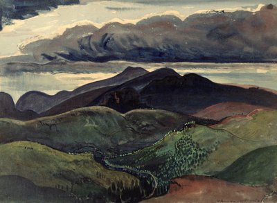 The Dark Mountains (Brecon Beacons) by James Dickson Innes