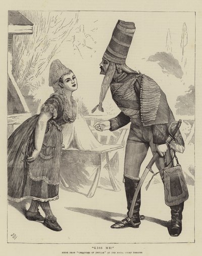Kiss Me!, Scene from Creatures of Impulse at the Royal Court Theatre by James Dromgole Linton