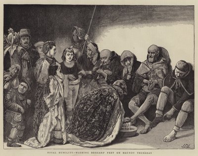 Royal Humility, washing Beggars