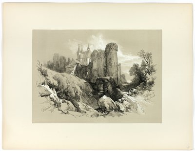 Beilstein on the Moselle, from Picturesque Selections by James Duffield Harding