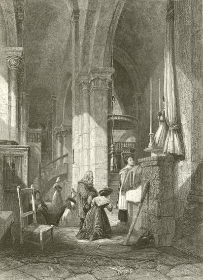 Church of Polignac, Auvergne by James Duffield Harding