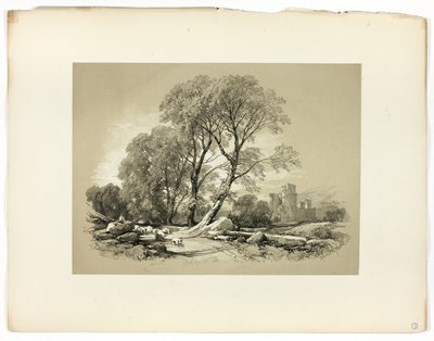 Leicester Castle, from Picturesque Selections by James Duffield Harding