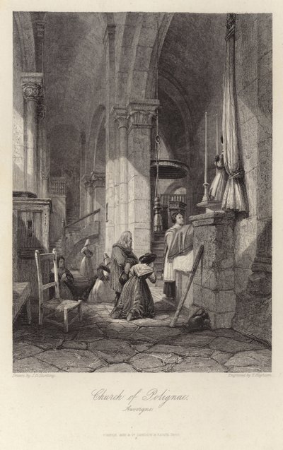 The Church of Polignac in Auvergne by James Duffield Harding