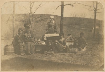 Albumen Print of Enslaved Women and Their Children Near Alexandria, Dec 2, 1861 to Mar 10, 1862 by James E. Larkin