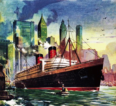 RMS Queen Elizabeth by James Edwin McConnell