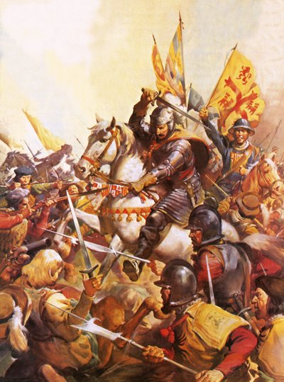Wallenstein at the battle of Lutzen by James Edwin McConnell