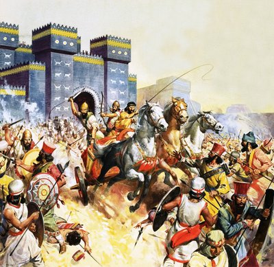 Zopyrus attacking the Persians outside the walls of Babylon by James Edwin McConnell